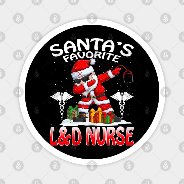 Santas Favorite L And D Nurse Christmas T Shirt Magnet by intelus